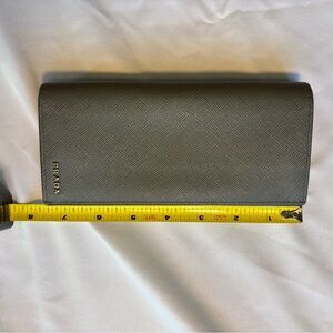 Prada Saffiano Bi-Color Leather Wallet 2MV836 | Black & Grey | Made in Italy